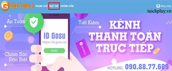 Hướng dẫn các bước nạp thẻ Nhất Kiếm Cửu Thiên 01