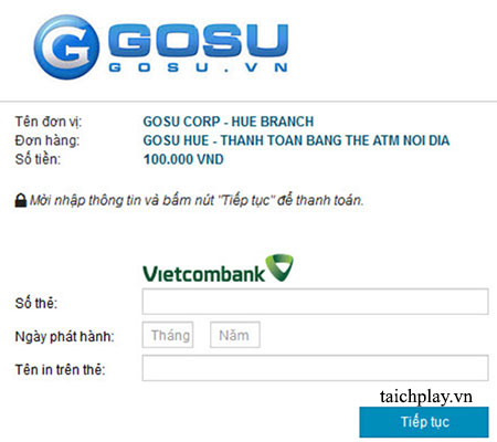 Nạp thẻ Nhất Kiếm Cửu Thiên qua ATM iBanking 03