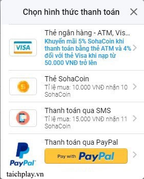 Hướng dẫn các bước nạp thẻ Hiệp Nghĩa Giang Hồ 03