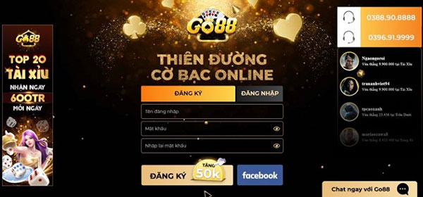 Nạp tiền và rút tiền tại Go88 03